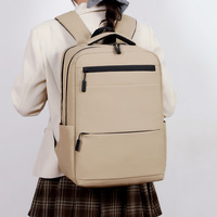 Sac à dos pour ordinateur portable de voyage d'affaires en polyester, capacité 20-35L, design simple et tendance, sac à dos classique pour étudiants