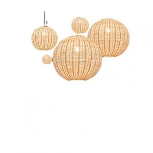 Lámpara colgante redonda de ratán estilo japonés con LED E27 para sala de té o restaurante - Product Image 5