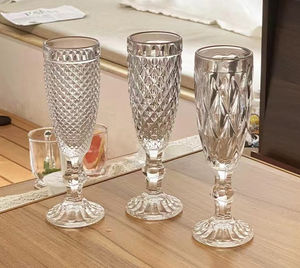 Verres à vin, gobelets, verrerie d'intégrité, flûte à champagne, gravure en diamant, verre utilisé, luxe, vente en gros d'usine, fête de mariage - Product Image 3
