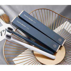 Perlengkapan Hotel Khusus Set 5 Bintang Mewah Sikat Gigi Sekali Pakai Ramah Lingkungan Kotak Cetak Logo Perlengkapan Perawatan Gigi Hotel - Product Image 4