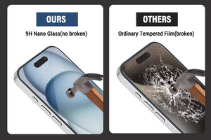 Infrangibile 9H Nano vetro flessibile protezioni invisibili cover protettive per <span class=keywords><strong>iPhone</strong></span> 16/15/14 ibrido telefoni cellulari - Product Image 2