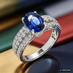 Bague personnalisée en or massif S925/9K/14K/18K/PT900/PT950 avec pierre précieuse ovale, diamant de laboratoire qualité VVS-VS, taille brillant, bijoux de mode - Product Image 2