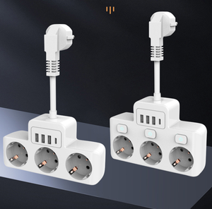 Enchufe de Extensión Multifuncional de 3 Tomas con 2 USB y 1 Tipo C con Interruptor, Tendencia de Venta en Alemania, Conveniente para Viajes y Hogar - Product Image 3