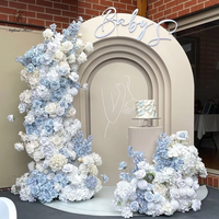 DKB Composition florale artificielle pour allée de mariage, décoration de scène argentée