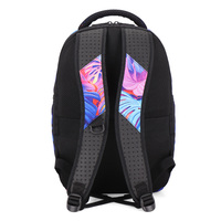 Sac à dos pour ordinateur portable minimaliste personnalisé OEM/ODM de 16 pouces, fermeture éclair, motif forêt tropicale, capacité de 20 L, étudiants universitaires
