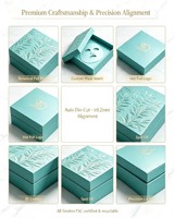 Boîte de rangement de luxe personnalisée pour masques faciaux, avec logo doré, emballage coulissant en carton pour ensemble de masques en feuille – Édition USA