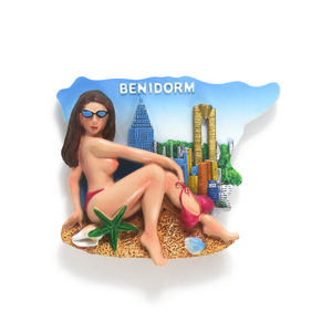 Imán de recuerdo de resina 3D personalizado para chica de la playa, diseño Sexy, pegatina para nevera de España, imán para recuerdo de las islas españolas, regalo de viaje - Product Image 3