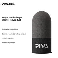Funda Protectora para Dedos de Juego PIVA de Fibra de Carbono y Fibra Plateada, Absorbente de Sudor, Tela Suave y Sensible, para Control de PS5 y Teléfonos Móviles