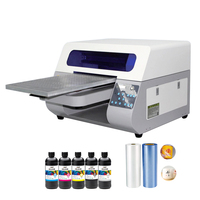 Imprimante UV DTF à plat double tête d'impression XP600 format A3, facile à utiliser, pour petites entreprises, imprimante d'étiquettes autocollantes en cristal avec encre UV