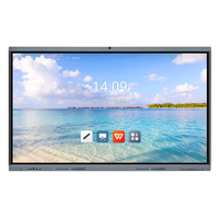 Papan tulis interaktif OEM, papan pendidikan Cerdas LCD sentuh 4K, papan TV kantor/sekolah/kelas Digital interaktif