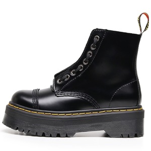Dos pares de botas de locomotora de suela gruesa con 8 orificios y cremalleras frontales para Europa y América, botines cortos de estilo inglés para mujer. - Product Image 5