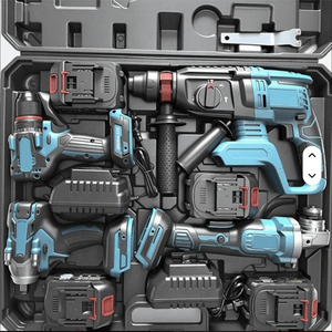 Hot Sale OEM Customization <b>Tool</b> Set 4in1construction <b>Tools</b> With Drilling Machines Angle Impact Wrench Hammer Drill WK-KC-01 WK-K - Product Image 1