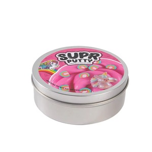 Pâte à modeler sensorielle non toxique parfumée rose personnalisable avec logo, breloques licorne, non séchant à l'air, en silicone, type argile à modeler - Product Image 3