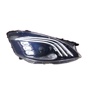 Conjunto de Faros Delanteros para Mercedes-Benz Clase S W221, Luces LED de Circulación Diurna, Señales de Giro Secuenciales, Actualización Retrofit 2006-2012 - Product Image 1