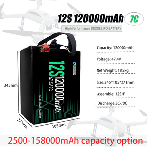 10 सी ठोस-राज्य बैटरी पैक 91,000 mah 120,000 कार्गो ड्रोन/vtl/विमान/भारी शुल्क लिथियम-आयन बैटरी पैक - Product Image 3