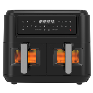 Friteuse à <span class=keywords><strong>air</strong></span> à double panier 2400w avec fenêtre transparente visible 9L friteuse à <span class=keywords><strong>air</strong></span> numérique intelligente technologie deux zones nouvelle freidora de aire - Product Image 4