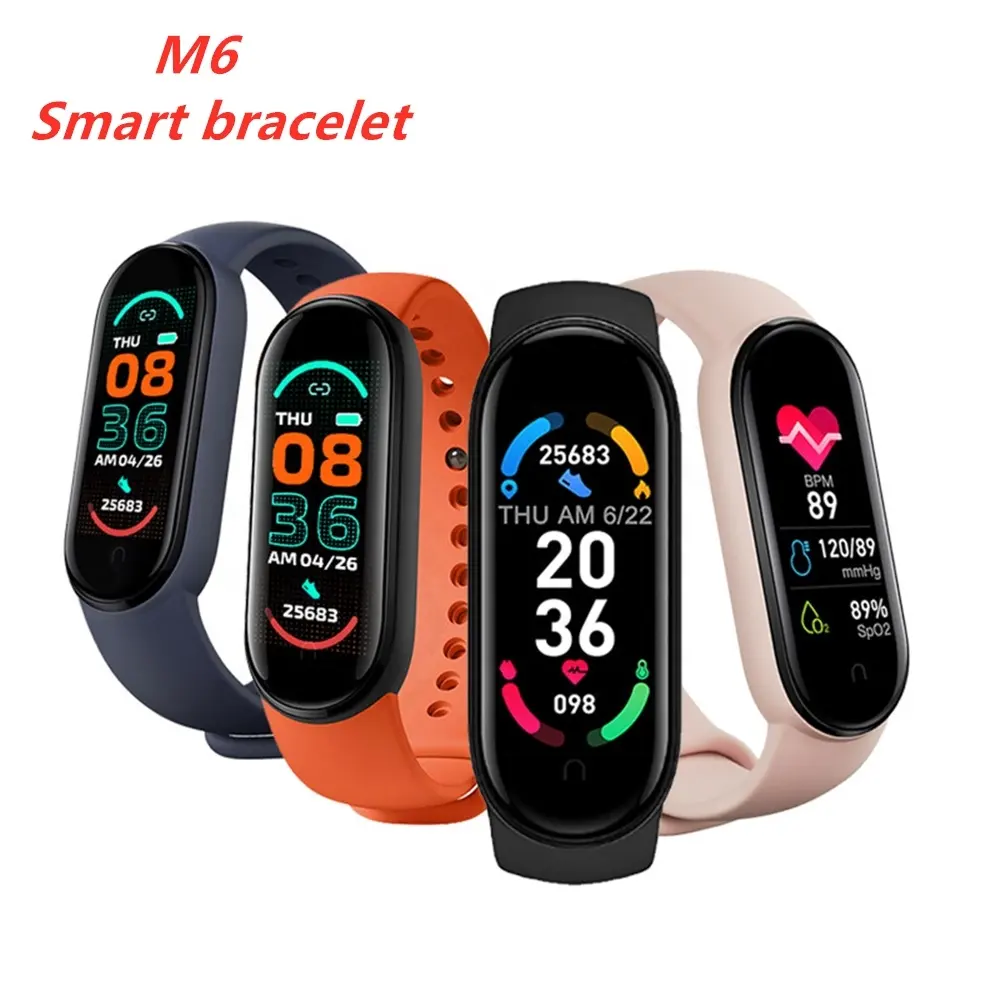 Pulsera inteligente M6, reloj deportivo con control del ritmo cardíaco y de la presión sanguínea, novedad