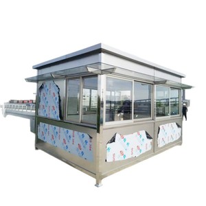 Caseta de Guardia Moderna de Acero con Ventanas de Vidrio para Uso en Estaciones de Seguridad - Product Image 1