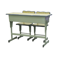 Ensemble bureau et chaise d'école de table d'étude pour enfants en classe primaire en bois double de levage