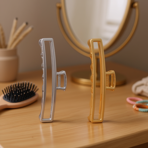 Pinza de Pelo Metálica Rectangular Zi de 11 cm para Mujer, Accesorio de Peinado Diario - Product Image 2