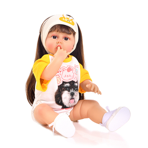 Muñeca Bebé de Vinilo de Alta Calidad, Recién Nacido, 55 cm/22 Pulgadas, Muñecas Bebé <span class=keywords><strong>Reborn</strong></span> de Silicona Realistas, Accesorios para Niñas - Product Image 1