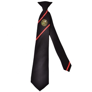 Wholesale High Quality Hand Made Custom logo <strong>Clip</strong> <strong>on</strong> Polyester Neck <strong>Ties</strong> for School - Product Image 2