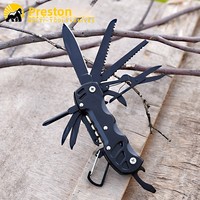 Couteau de poche multifonction pour le camping en plein air, acier inoxydable, outils combinés EDC, PL-100, vente en gros