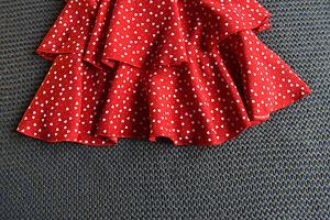 New Product Express Sewing a Sleeveless Korean Party Casual Layered <b>Red</b> Dress for Girl Child Kid - Product Image 5