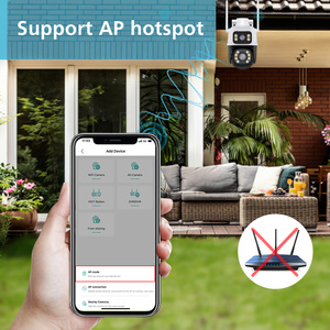 6MP çift Lens açık PTZ <span class=keywords><strong>CCTV</strong></span> IP kamera kablosuz Wifi güvenlik hareket algılama ve iki yönlü ses ile - Product Image 2