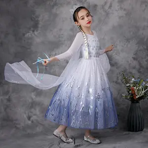 Mqatz Mới Trẻ Em Cô Gái Ưa Thích Elsa Công Chúa Trang Phục Ăn Mặc Cosplay Sinh Nhật Bên Dresses Bx1761