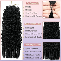 Cheveux humains brésiliens vierges Miracle Knot, double épaisseur, ondulés, pré-bouclés, micro-liens, tresses bohèmes, boucles, vente en gros au meilleur prix