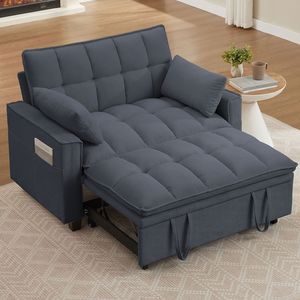 Canapé-lit <span class=keywords><strong>convertible</strong></span> 3 en 1 en tissu velours de 48,03 pouces, 2 places - Product Image 5
