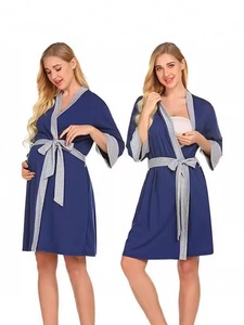 Vestiti di riposo Postpartum da donna incinta-pigiami premaman in puro cotone, stile leggero, abbigliamento da casa Postpartum, abiti da allattamento - Product Image 2