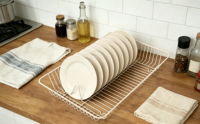 Égouttoir à vaisselle simple en métal, moderne, multifonctionnel, mobile, portable, non pliable, durable, étanche, pour cuisine commerciale