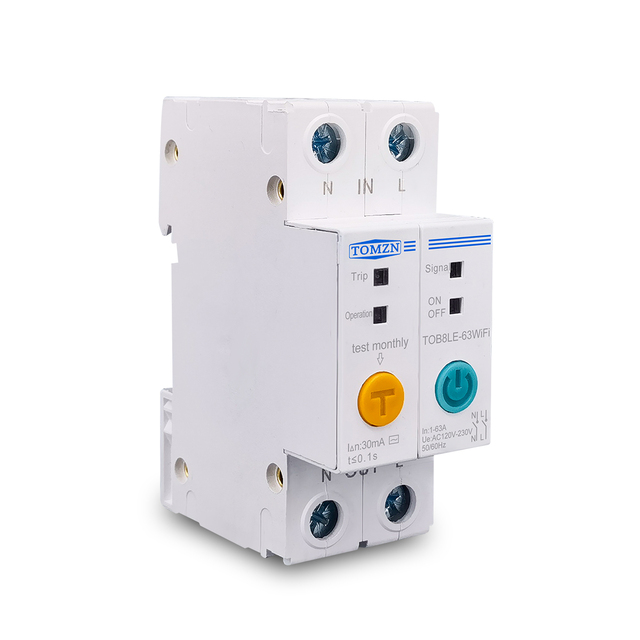 63A  Din Rail WIFI Circuit Breaker Smart Switch Remote Control by Ewelink APP for Smart Home 63A with Leakage Protection