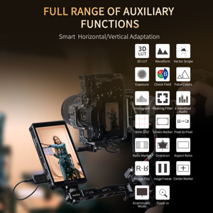 Feelworld ps6 5.5 inch OLED lĩnh vực Màn hình Bán buôn giá 4K HDMI Màn hình cảm ứng máy ảnh màn hình cho DSLR số lượng lớn tùy biến - Product Image 3