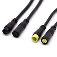 Prix d'usine M8 2 3 4 5 6 broches Prise mâle femelle étanche avec fil de 15 cm de longueur 24AWG pour éclairage de vélo électrique