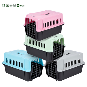 Transportadora de Mascotas de Plástico Resistente y Ecológica de Gran Capacidad, Cumple con las Normas IATA <span class=keywords><strong>para</strong></span> el Transporte Seguro de Gatos y Perros - Product Image 1