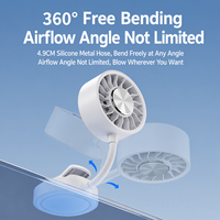 Ventilateur portable USB rotatif à clip magnétique avec fonction de refroidissement par glace pour étudiants, bureau et usage extérieur