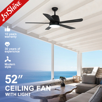 Ventilador de Techo 1stshine con Aspas de ABS, Ecológico, de Grado Comercial, Personalizable OEM/ODM, Resistente al Óxido, Silencioso, con Luz LED