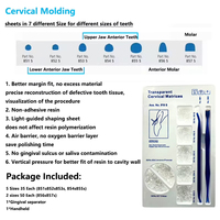 Kit matras serviks transparan gigi, sterilisasi 275 Matrice + 2 pegangan bahan pengisi Resin dokter gigi