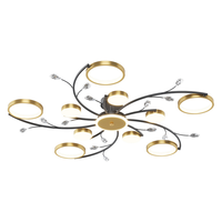 Lustre de plafond moderne pour chambre à coucher, lampe de table à manger, lampe de pièce, lustre LED domestique avec variateur d'intensité via application