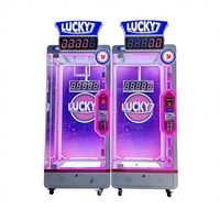 Machine de rédemption de prix Lucky7 10s Challenge à monnayeur, avec éclairage RGB lumineux, pour salle d'arcade, directement de l'usine