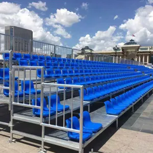 Metal stadium seats spectator seat permanent football soccer school equipment aluminum grandstands tribune bleachers