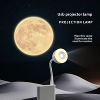 Lampe de projection lunaire en acrylique avec télécommande, commande vocale, prise USB, lampe d'ambiance pour chambre à coucher, veilleuse
