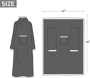 Couverture portable <span class=keywords><strong>Sherpa</strong></span> avec manches, bras, super douce, chaude et confortable, <span class=keywords><strong>grande</strong></span> couverture en peluche à manches TV - Product Image 2