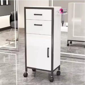 New style High Quality Modern Stainless Steel Mobile Hair Salon Styling Trolley Foldable Luxury <b>Tool</b> for Spa Hotel Home Care - Product Image 3
