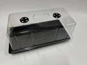 Bandeja <span class=keywords><strong>de</strong></span> inicio <span class=keywords><strong>de</strong></span> semillas <span class=keywords><strong>de</strong></span> plántulas <span class=keywords><strong>de</strong></span> germinación <span class=keywords><strong>de</strong></span> horticultura 1020 <span class=keywords><strong>de</strong></span> plástico resistente con cúpula <span class=keywords><strong>de</strong></span> humedad <span class=keywords><strong>de</strong></span> tapa - Product Image 2