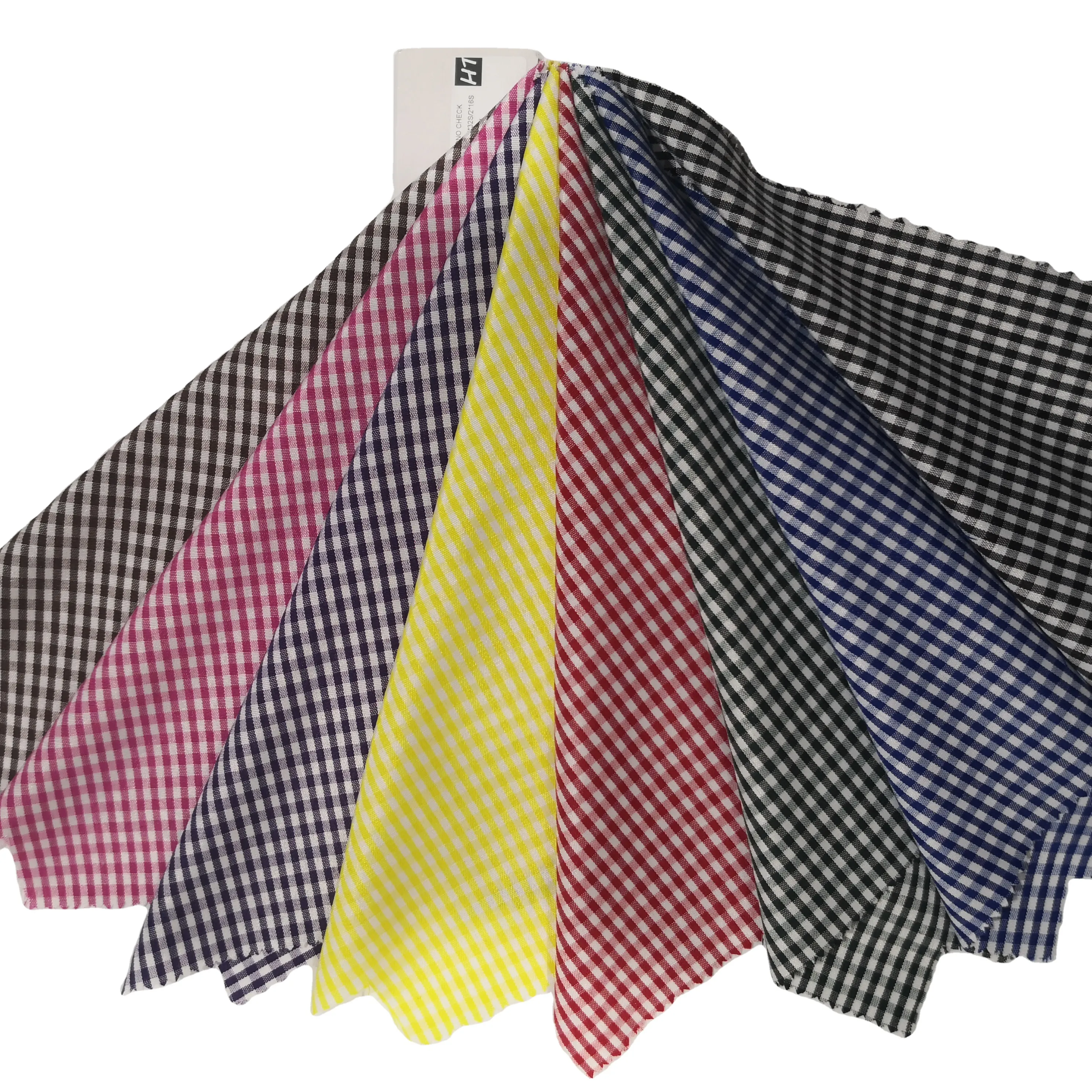 POLYESTER PLAID FABRIC CHECKS GINGHAM MONO CHECKS MULTI CHECKS BEST QUALITY AFRICA TOP SELLING