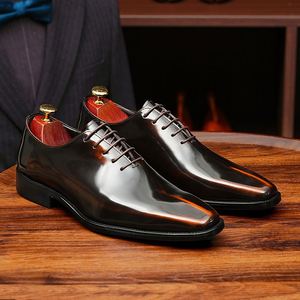Luxury Designer Men's Smart Casual <b>Shoes</b> Stylish Oxfords Premium Burnished Brown Square Toe Waterproof Lace-Up <b>Height</b> <b>Increasing</b> - Product Image 5